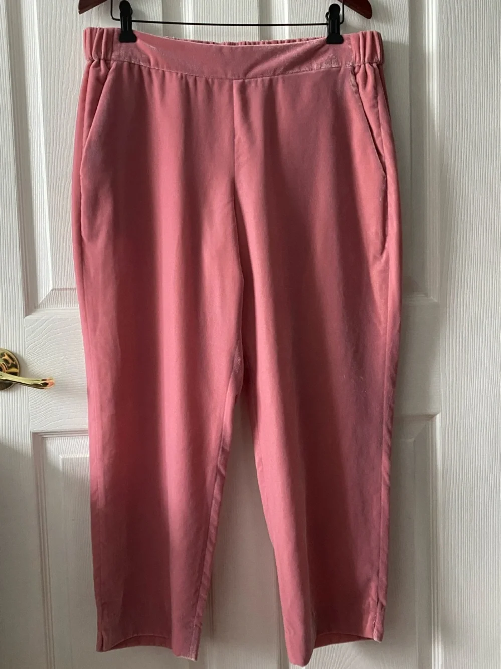 J. Crew Dusty Rose Velvet Lounge Pants